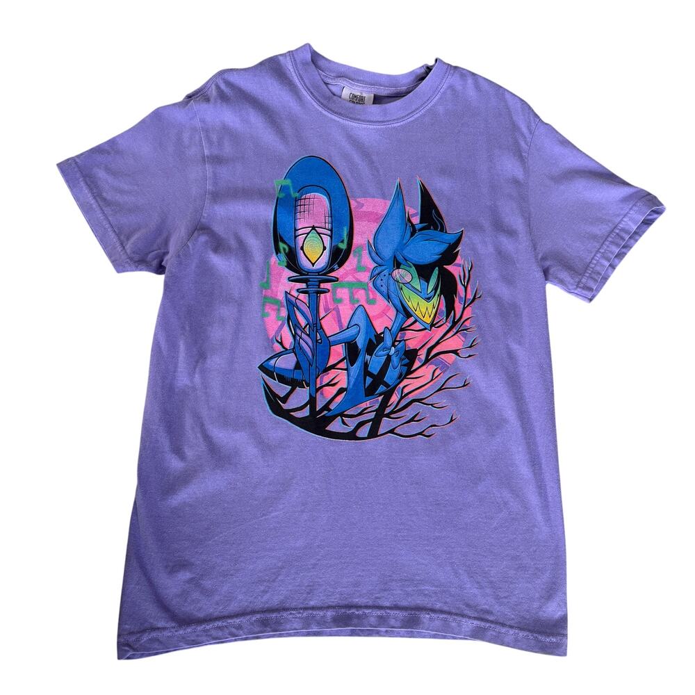 Comfort Colors Hazbin Hotel Graphic Cartoon Tees Mens S Demon Heavyweight Cotton